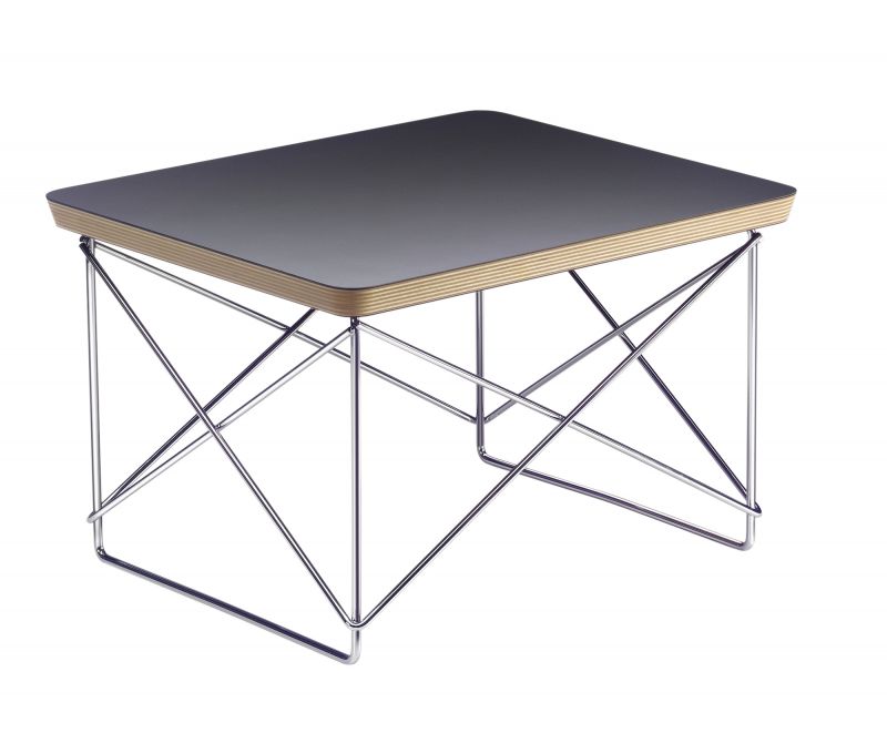 Occasional LTR side table HPL Black / CHROMED Vitra SINGLE PIECES 